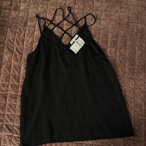 Elegant Black Strappy Women's Top RO&DE